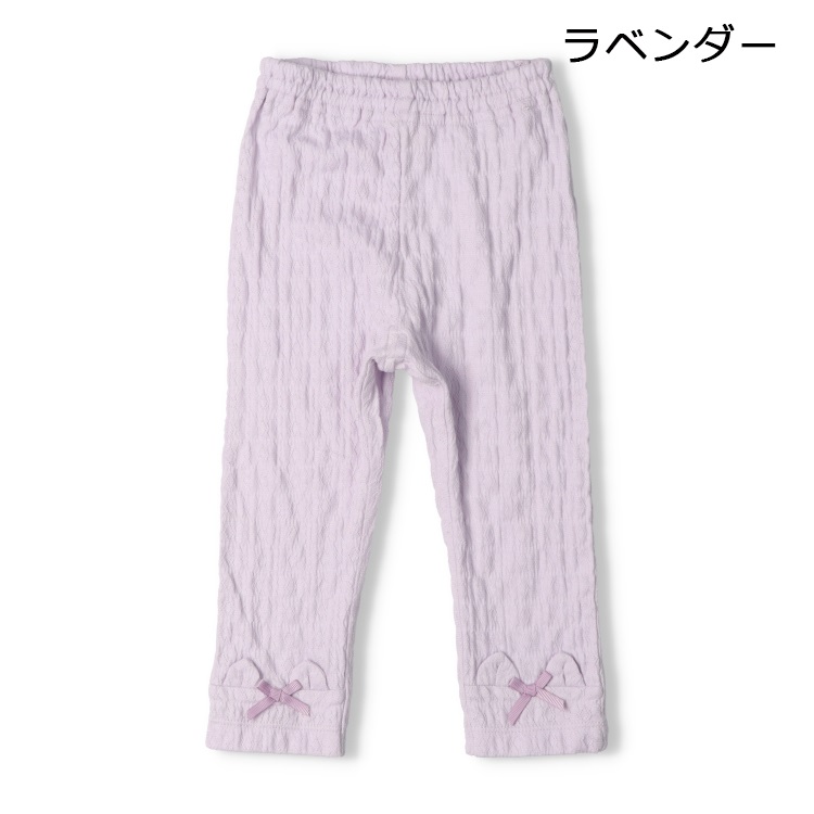 ねこ・うさ耳付無地レギンス(ラベンダー-80cm)