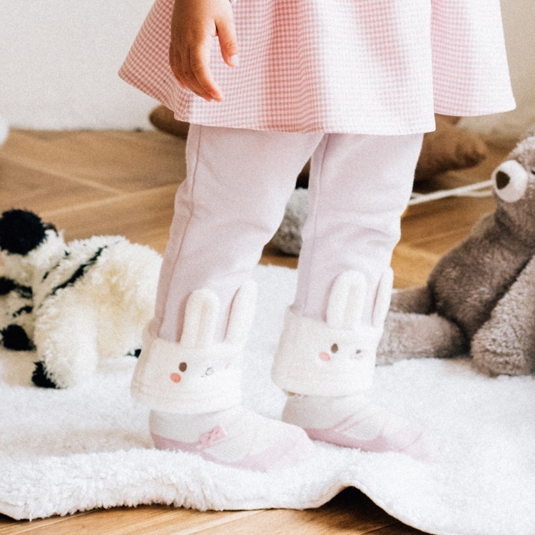 裾ボアパンダ・うさぎミミニ裏毛レギンス ベビーボトムス｜子供服