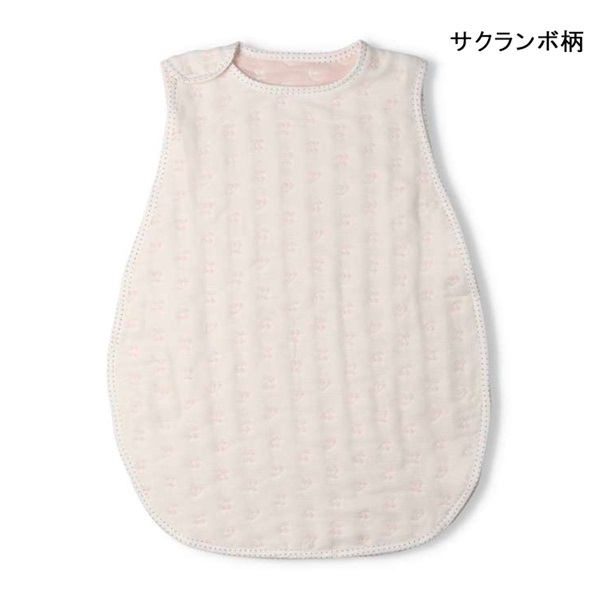 総柄ふんわりガーゼスリーパー(サクランボ柄-F)