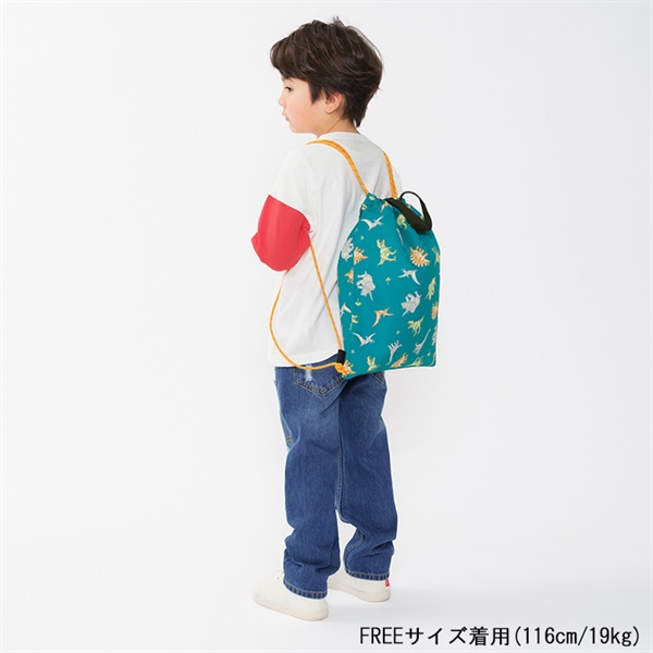 恐竜・働く車総柄ナップザック バッグ｜子供服・ベビー服の通販は