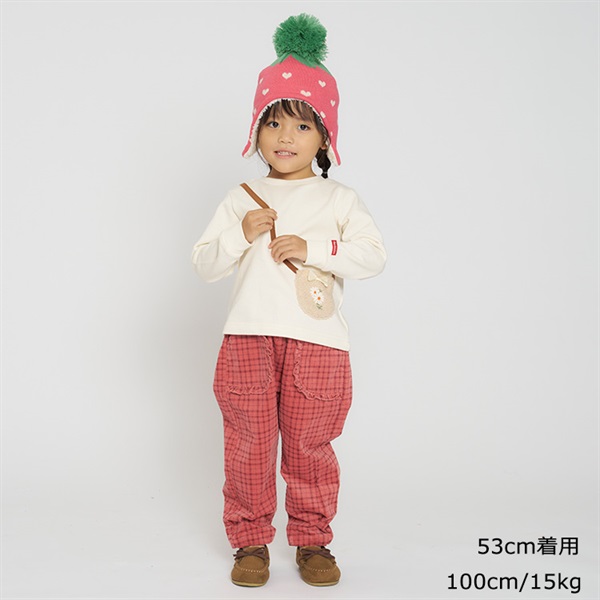 いちご柄耳付ニット帽子 帽子｜子供服・ベビー服の通販はこどもの森