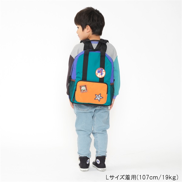 ワッペン配色撥水機能付きリュック バッグ｜子供服・ベビー服の通販は