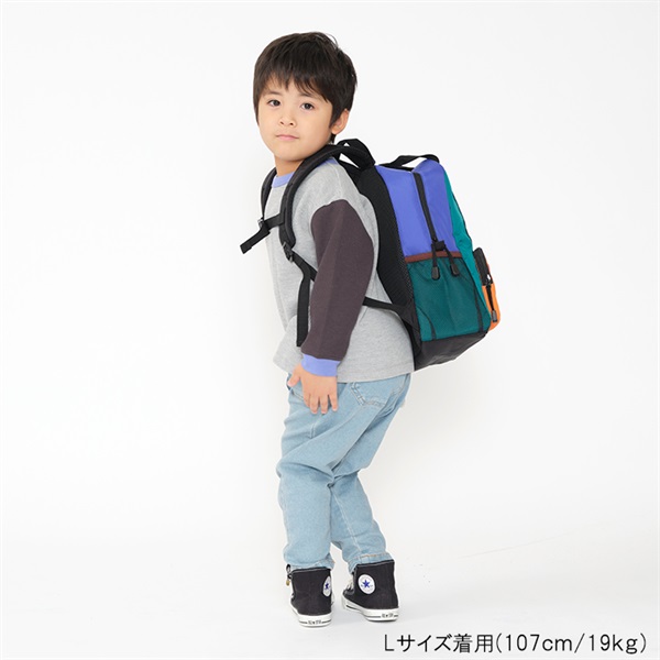 ワッペン配色撥水機能付きリュック バッグ｜子供服・ベビー服の通販は