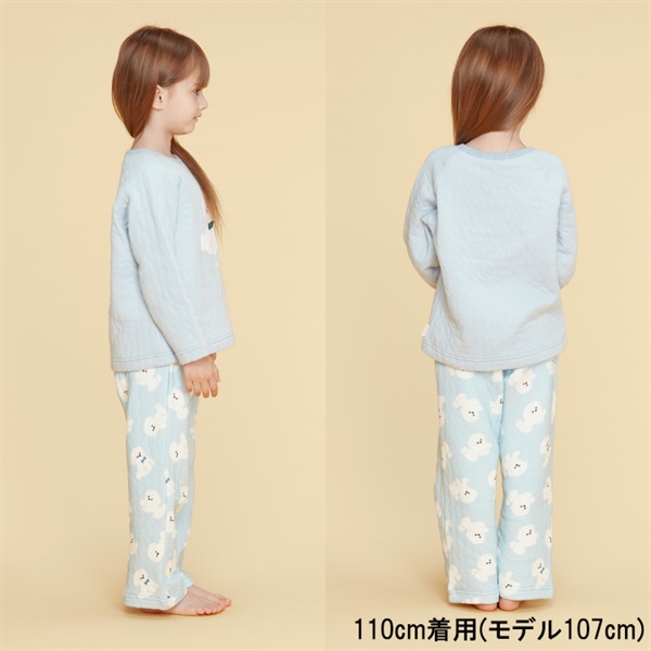 ポメラニアン柄長袖キルトパジャマ パジャマ｜子供服・ベビー服