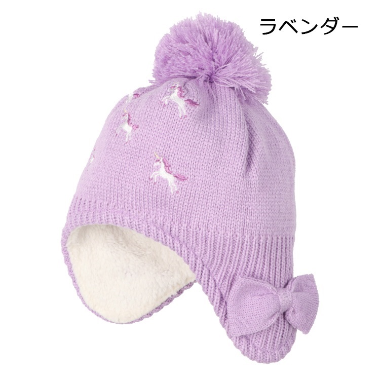 SIIILON 花柄刺繍 ニット帽 パープル SIIILON 花柄刺繍 ニット帽