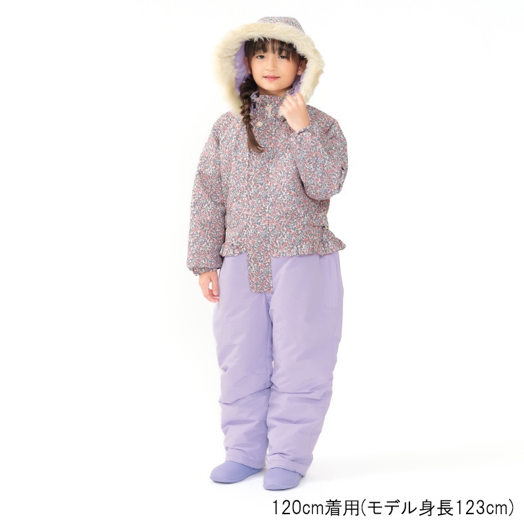 ななまる　新品110小花柄切替スノーコンビ・スノーウェア 小花柄切替スノーコンビ スノー｜子供服・ベビー服の通販はこどもの森