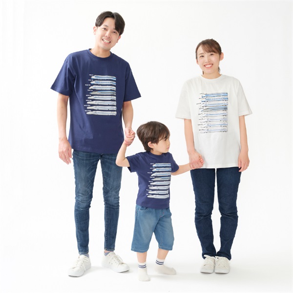 familiar 新幹線プリント Tシャツ moujonjon 期間限定20%OFFクーポン対象〜12/1まで 【親子お揃い