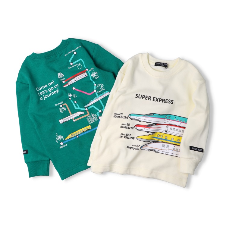 JR新幹線電車路線図裏毛トレーナー トレーナー｜子供服・ベビー服の