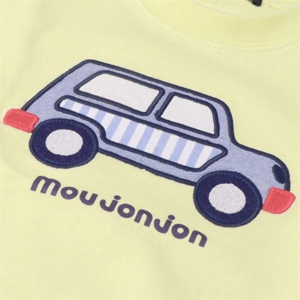 やす　ファミリア長袖Tシャツ車アップリケ　GY 　110 車アップリケ長袖Tシャツ 長袖Tシャツ｜子供服・ベビー服の通販は