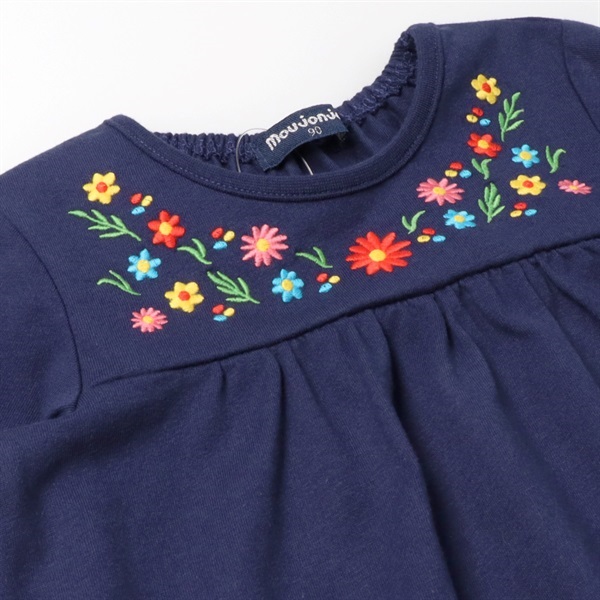 お花刺繍長袖ワンピース ワンピース｜子供服・ベビー服の通販はこども