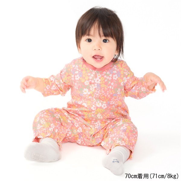 花柄長袖ロンパース・Tオール カバーオール｜子供服・ベビー服の通販は
