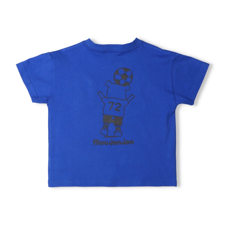 サッカーくま刺繍プリント入り半袖Tシャツ 半袖Tシャツ｜子供服