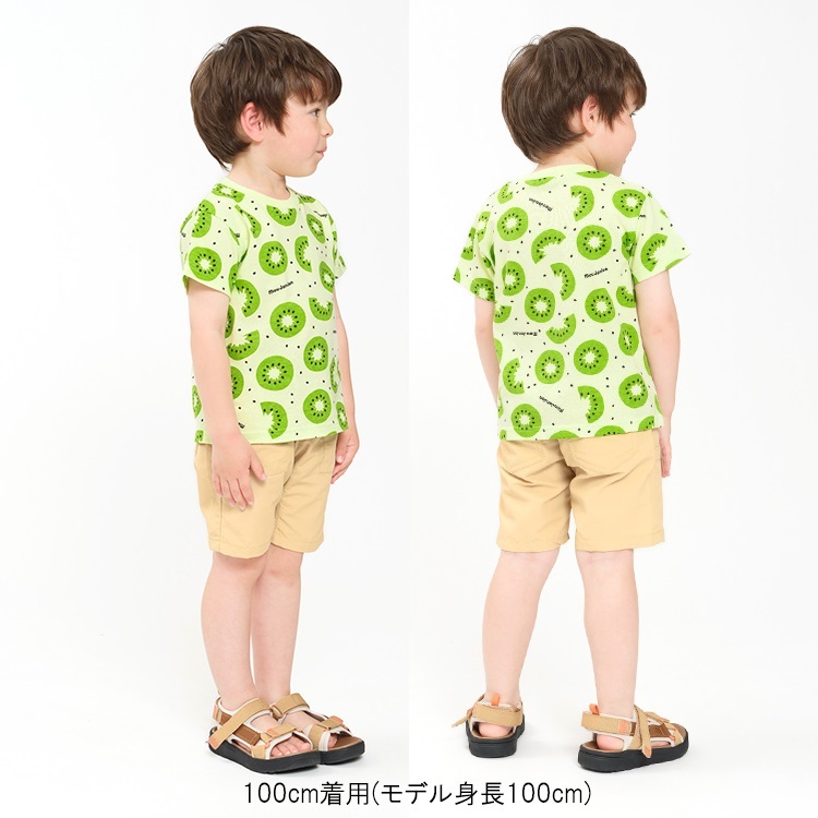 スイカ・キウイフルーツ総柄半袖Tシャツ 半袖Tシャツ｜子供服