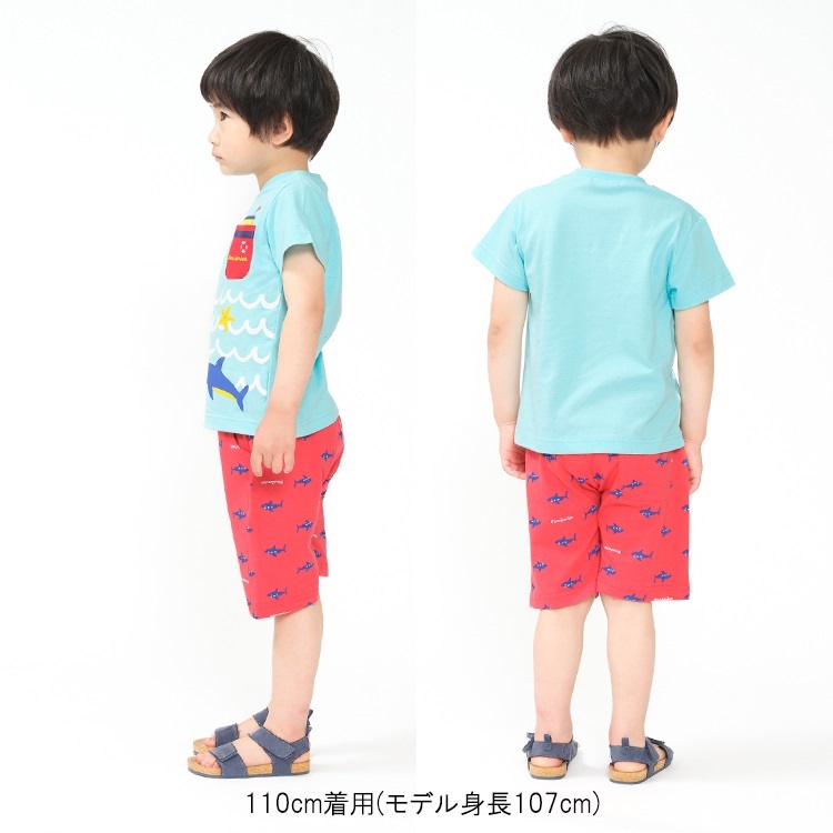 サメ柄5分丈ハーフパンツ ハーフ・ショートパンツ｜子供服・ベビー服の