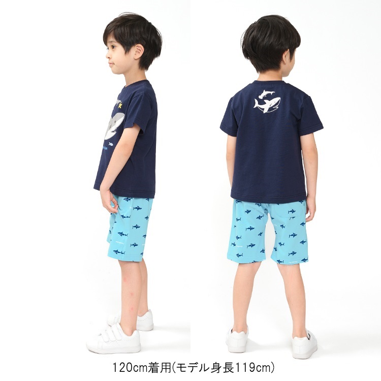 サメ柄5分丈ハーフパンツ ハーフ・ショートパンツ｜子供服・ベビー服の