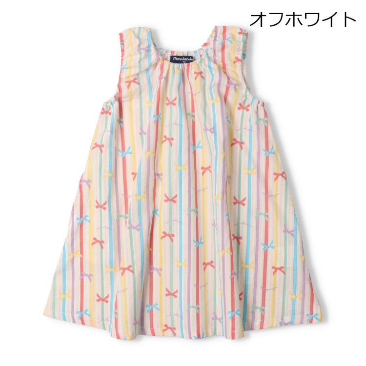 接触冷感】リボン・夏柄ノースリーブワンピース ワンピース｜子供服