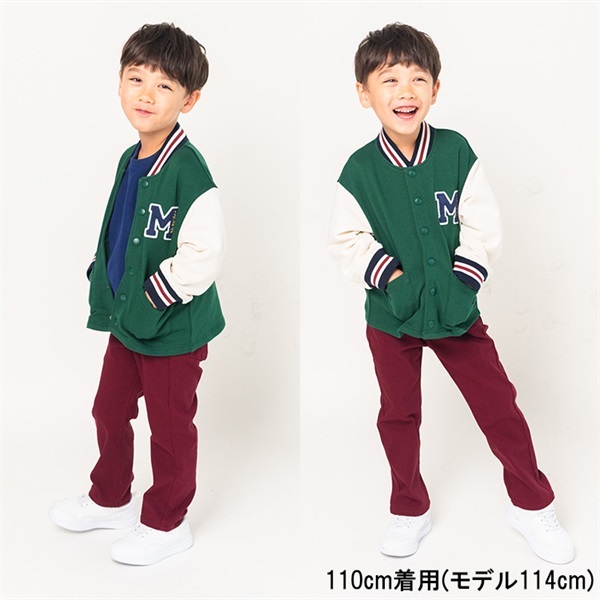 ロゴサガラ刺繍裏毛スタジャン ジャケット｜子供服・ベビー服の通販は