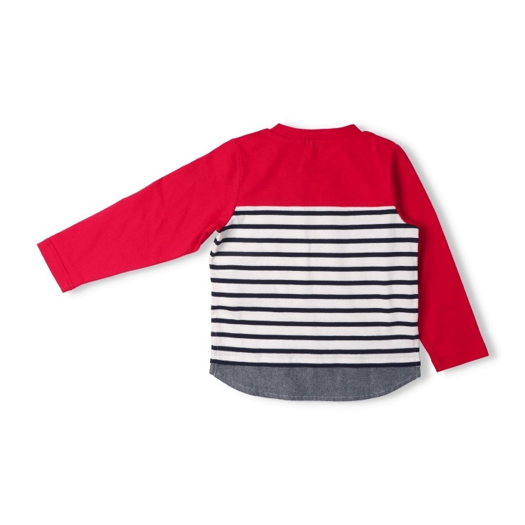 ボーダー切替長袖Tシャツ 長袖Tシャツ｜子供服・ベビー服の通販は