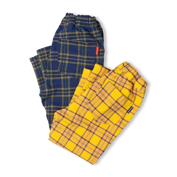 のびのびツイルチェック柄ロングパンツ ロングパンツ｜子供服