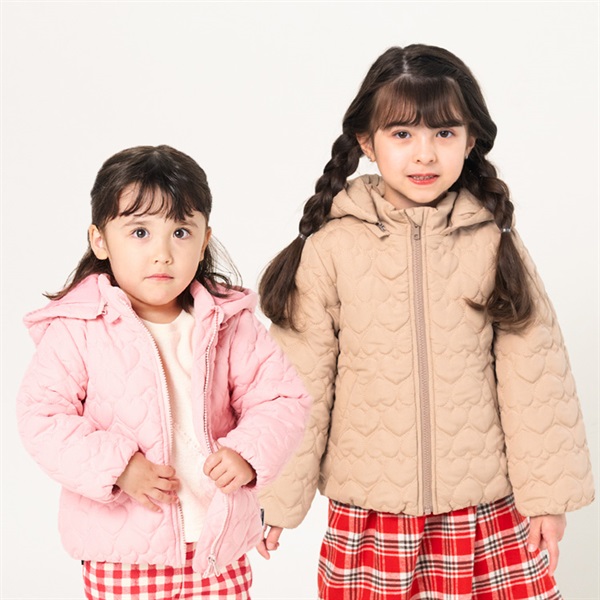 ハート柄キルト中綿入りジャケット ジャケット｜子供服・ベビー服の