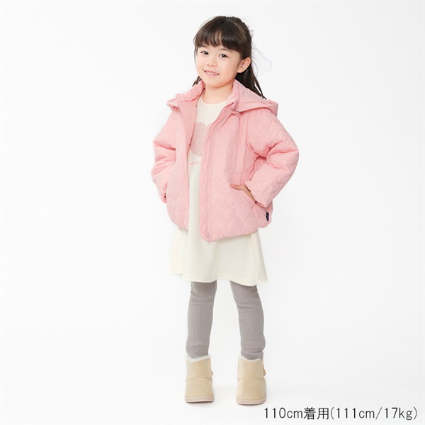 ハート柄キルト中綿入りジャケット ジャケット｜子供服・ベビー服の
