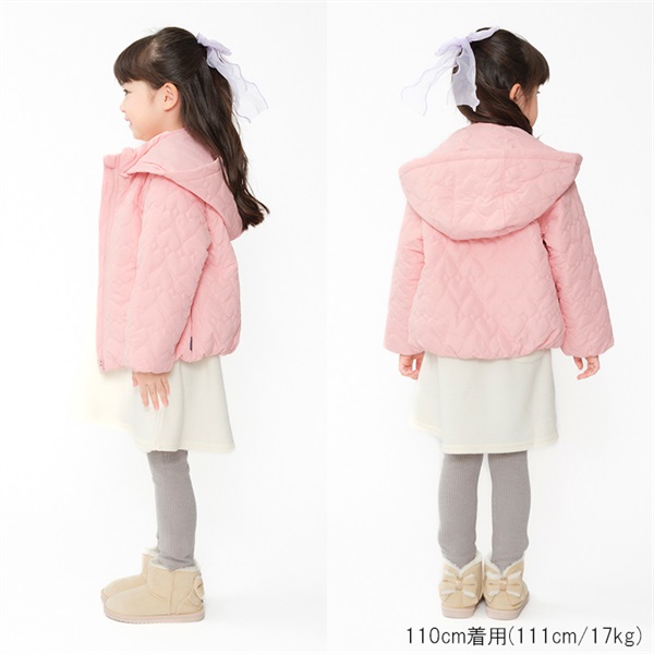 ハート柄キルト中綿入りジャケット ジャケット｜子供服・ベビー服の
