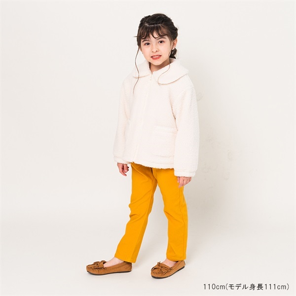 【新品・未使用】PETITBATEAU ボア衿付きジャケット 36m /95㎝ Sibra セットアップ セットアップ 千鳥格子柄ツイートジャケット