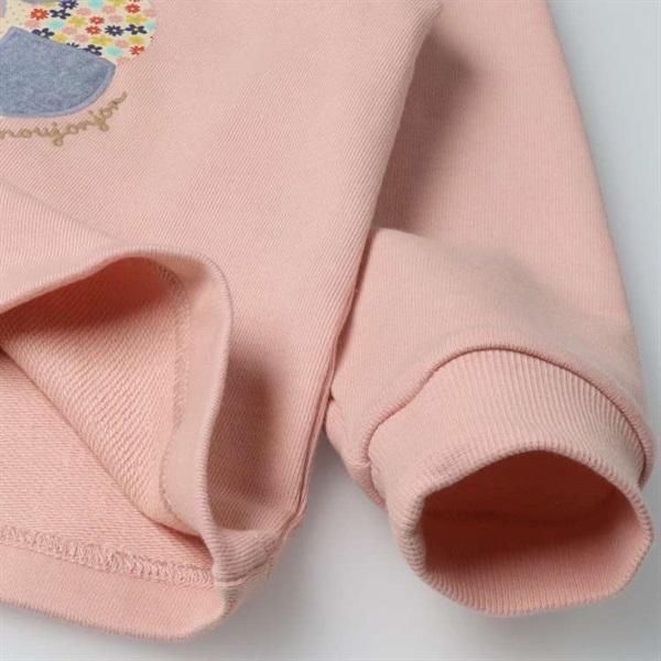 パッチワークキルト風お花裏毛トレーナー トレーナー｜子供服