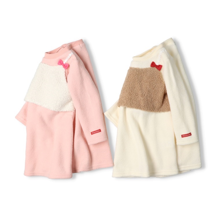 ボアビスチェ風ブークレー裏起毛ワンピース ワンピース｜子供服