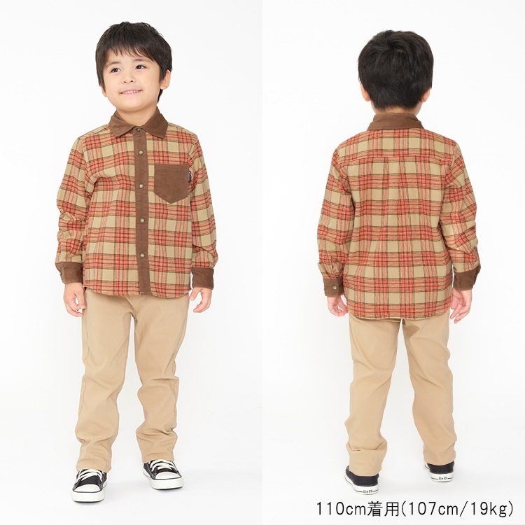 のびのびツイルストレートパンツ ロングパンツ｜子供服・ベビー服の