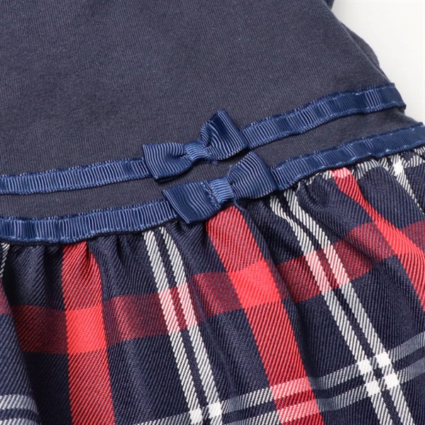 チェック柄スカートドッキングワンピース ワンピース｜子供服