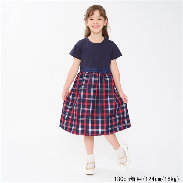 ぱぴこ　荻窪七里　スモッキングチェックワンピース kidiwi 12M 70~80センチ スモッキングワンピース ギンガム