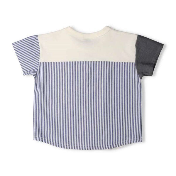 ヘンリーネック風異素材切替半袖Tシャツ 半袖Tシャツ｜子供服