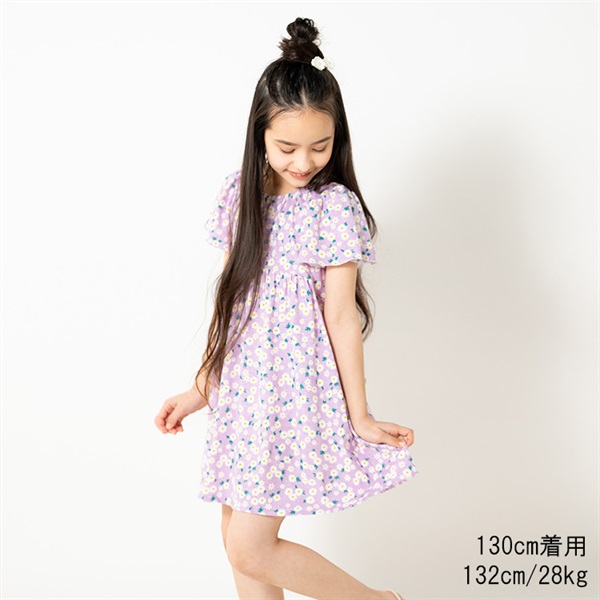 マーガレット花柄半袖ワンピース ワンピース｜子供服・ベビー服の通販