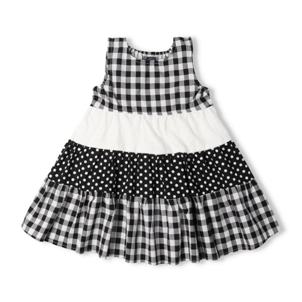 チェック切替ノースリーブワンピース ワンピース｜子供服