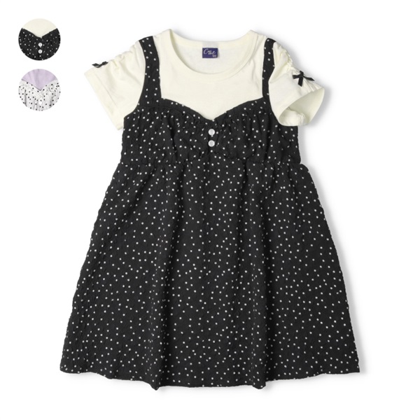 minä perhonen ネイビー ドット柄 半袖 ワンピース minä perhonen ネイビー ドット柄 半袖 ワンピース ドット柄