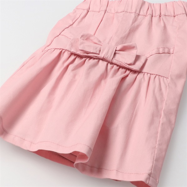 リボン付き3分丈無地キュロットパンツ ハーフ・ショートパンツ｜子供服