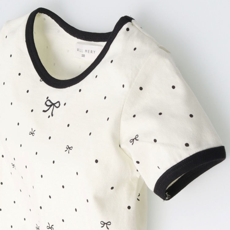 WEB限定】リボンドット柄半袖Tシャツ 半袖Tシャツ｜子供服・ベビー服の
