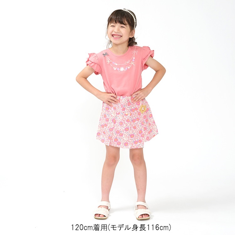 花柄スカート風3分丈ショートパンツ ハーフ・ショートパンツ｜子供服