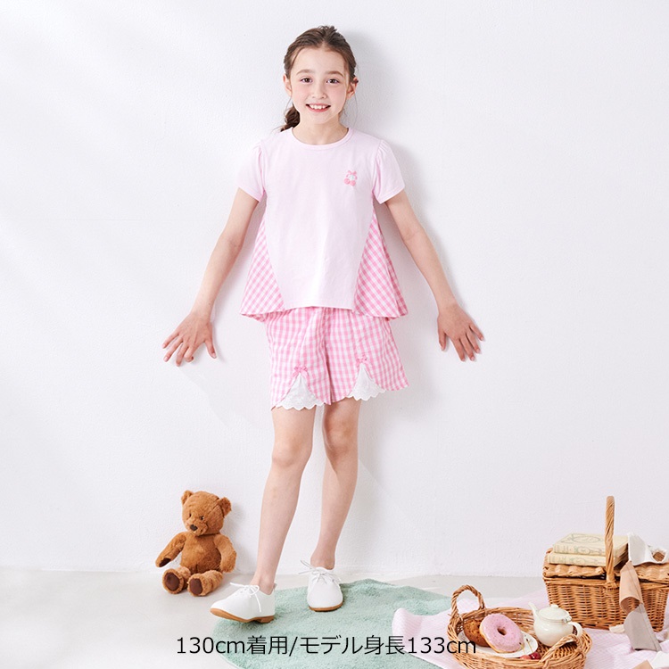 ギンガムチェック柄ショートパンツ ハーフ・ショートパンツ｜子供服
