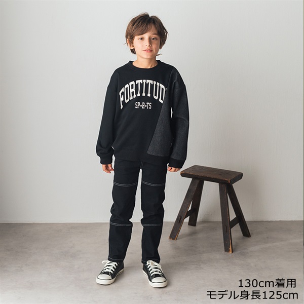 デニム切替裏毛トレーナー トレーナー｜子供服・ベビー服の通販は 