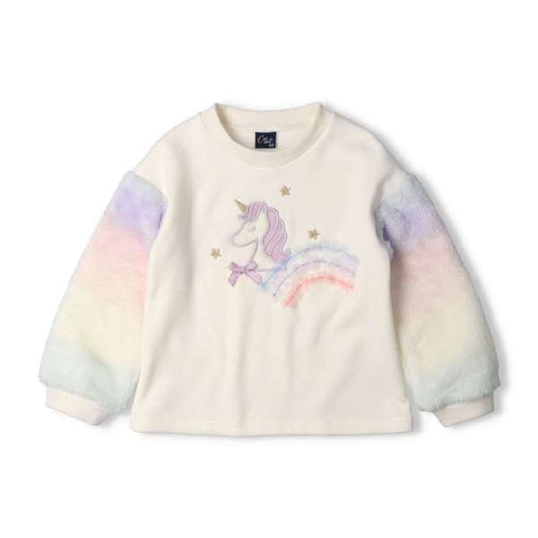 ユニコーン袖ボア裏起毛トレーナー トレーナー｜子供服・ベビー服の