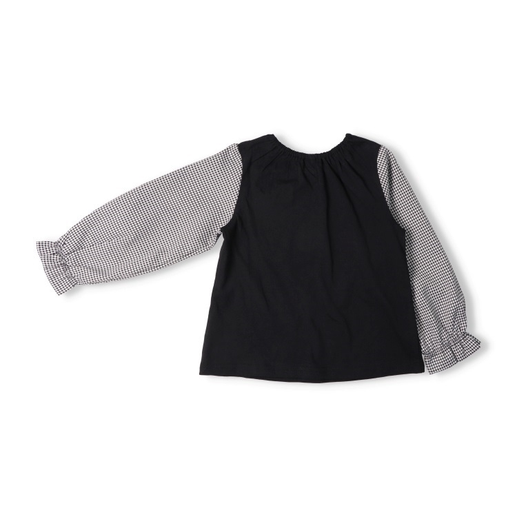 ネックレス風刺繍袖切替長袖Tシャツ 長袖Tシャツ｜子供服