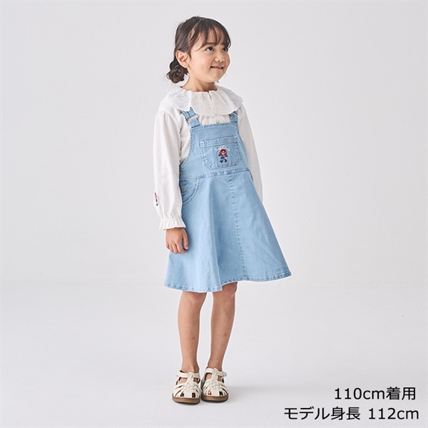 ダディコ刺繍デニムジャンパースカート ジャンパースカート｜子供服