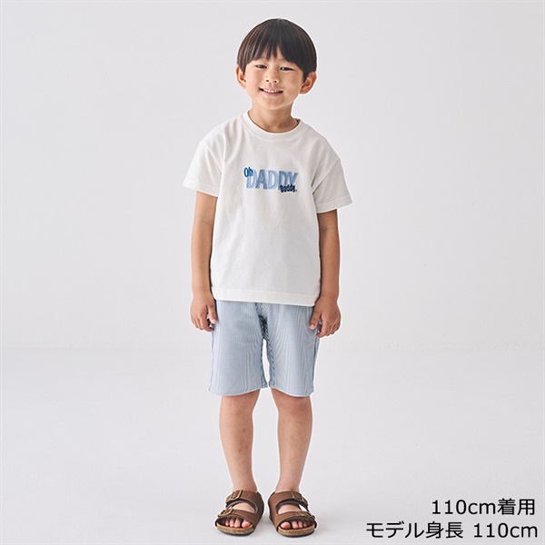 サッカーストライプ5分丈ハーフパンツ ハーフ・ショートパンツ｜子供服