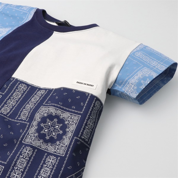 バンダナ柄切替半袖Tシャツ 半袖Tシャツ｜子供服・ベビー服の通販は