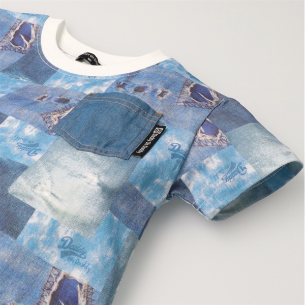 デニムパッチワーク風プリント半袖Tシャツ 半袖Tシャツ - メーカー直営公式