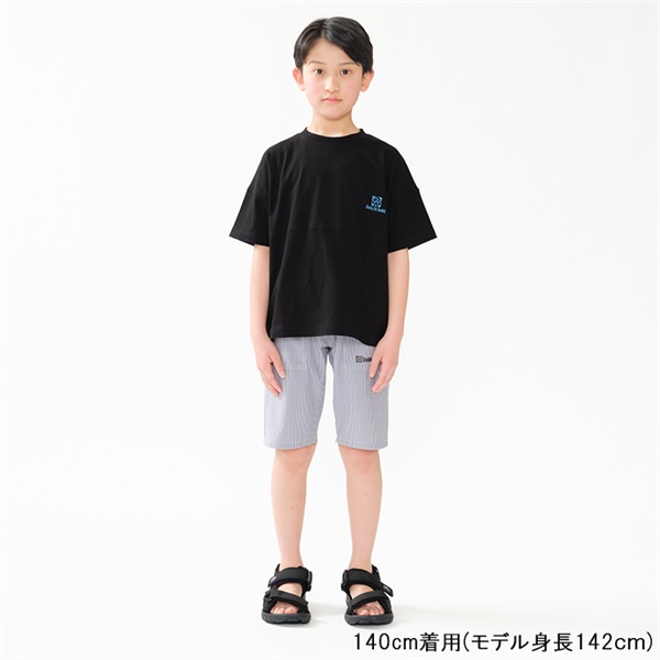 サッカーストライプ5分丈ハーフパンツ(140-160cm) ハーフ・ショート