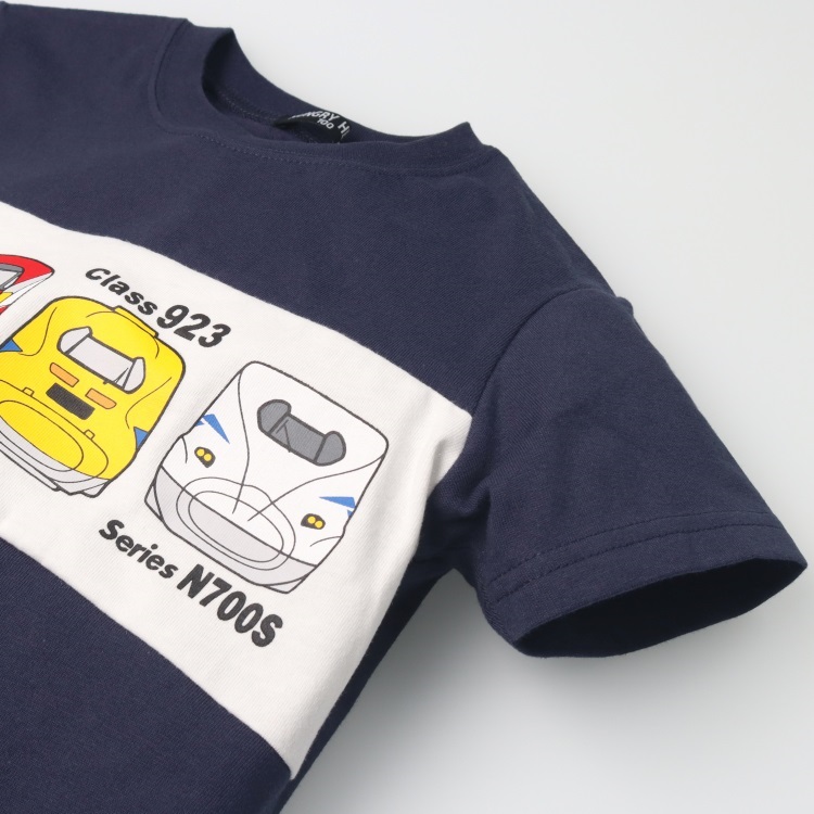 新幹線電車プリント切符付半袖Tシャツ 半袖Tシャツ｜子供服・ベビー服