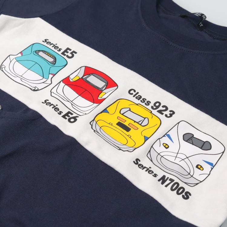 新幹線電車プリント切符付半袖Tシャツ 半袖Tシャツ｜子供服・ベビー服
